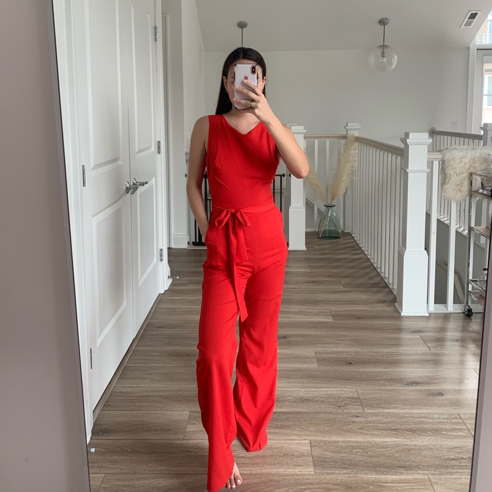 Red jumpsuit